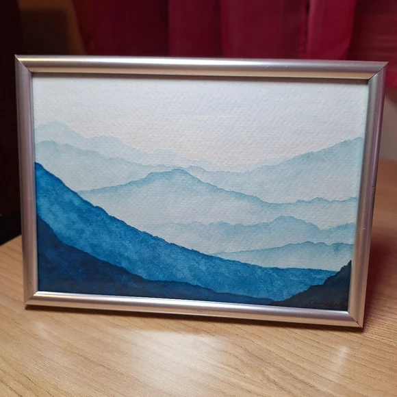 "Arctic Frost" Hand-painted watercolor painting - Picture 5 of 12